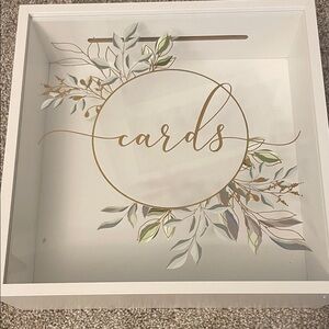 White and Gold Card Box